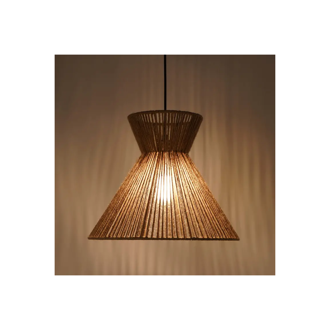 Minimalism Nordic Jute Lampshade for Living Home Decor Vietnam Pendant Light Ceiling Lamp Light for Resort Hotel bohemian style