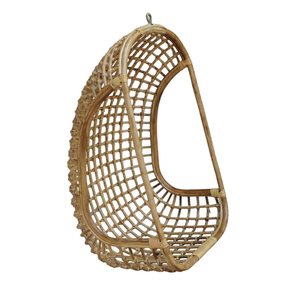 Vietnamese Manufacturer White rattan hanging chair patio swings egg chair hanging swing chair for Home Decor Furniture Garden