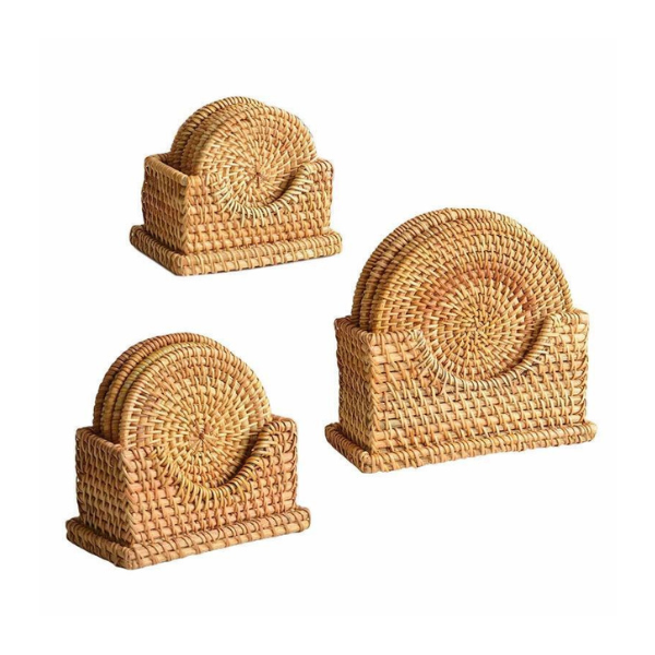 Wholesaler Round Rattan Placemat Rattan Charger Plate Table Dinner Decor Placemat Coaster Made in Vietnam ODM/OEM