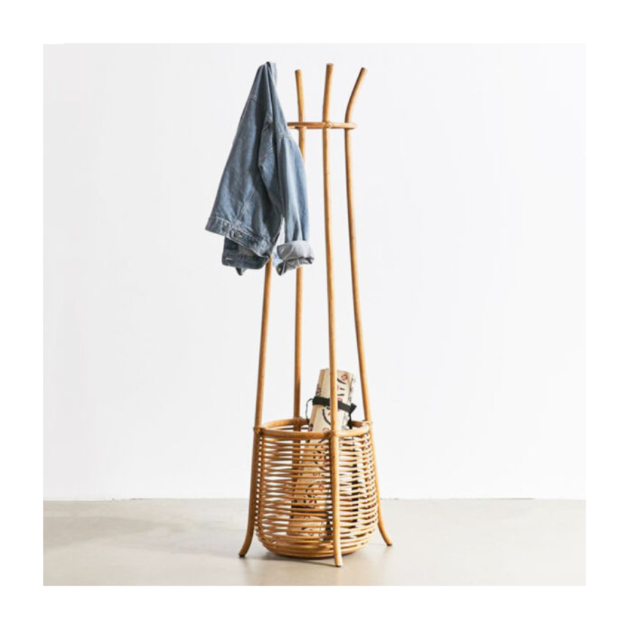 Clothes Hanging Eco-friendly Rattan Clothes Rack High Quality Standing Clothing Rack Made in Vietnam FBA Amazon