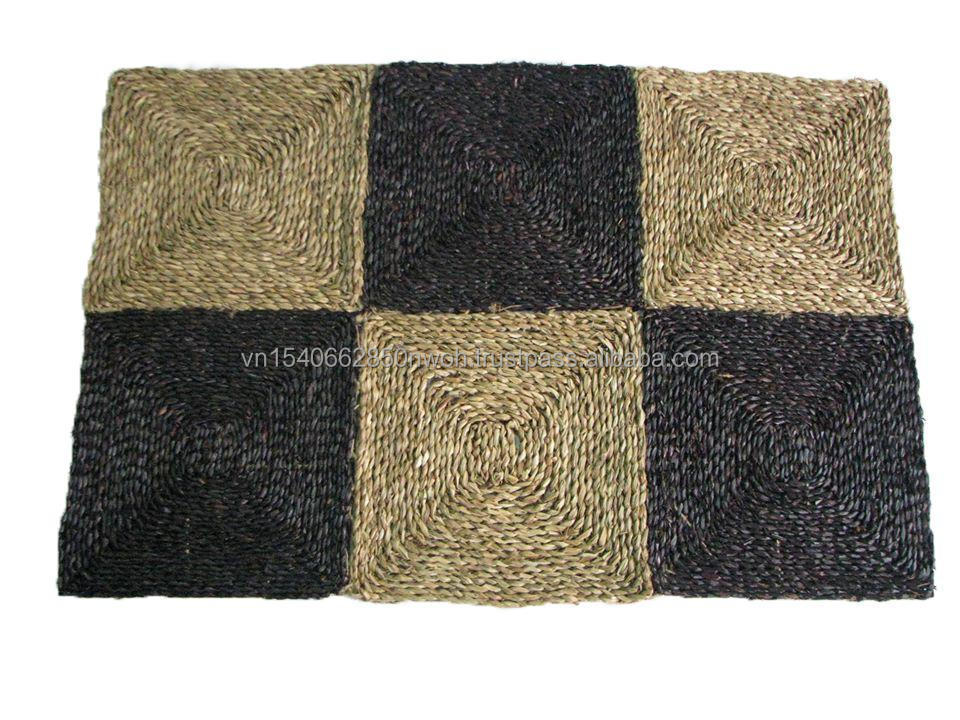 Natural Seagrass Rugs and Carpets for Home Decor Restaurant Coffee Shop Straws Handmade Door Mat Carpets Rug