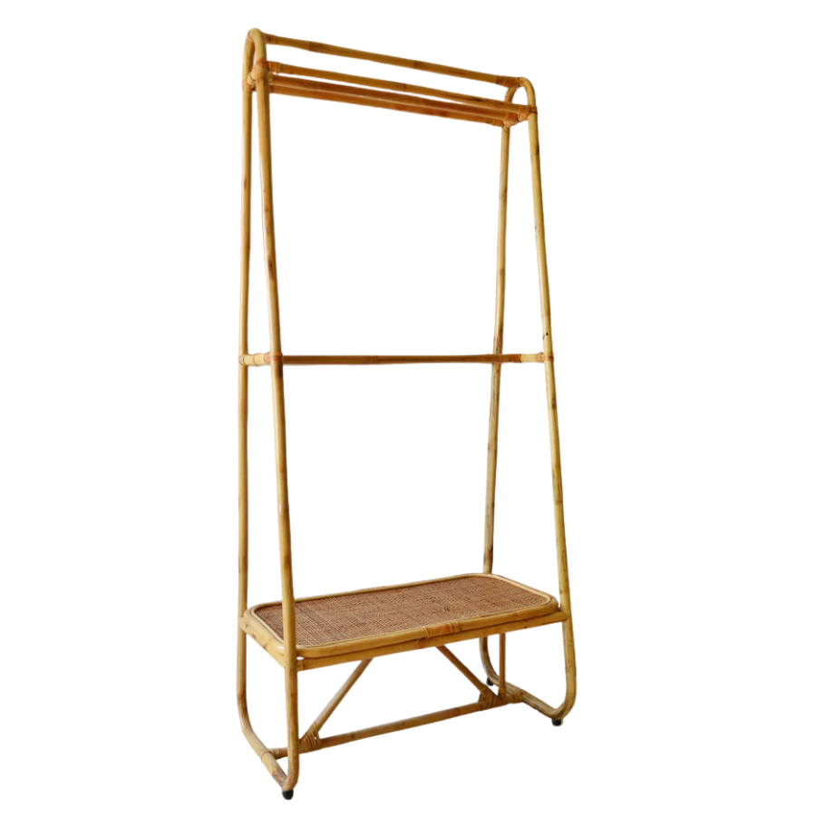 Trending Items Coat Rack High Quality Bamboo Rattan Clothes Rack Standing Rattan Coat Shelf From Vietnam Supplier