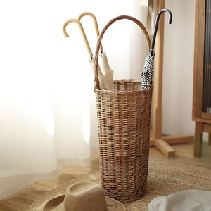 Vietnam Wicker Umbrella stand Rattan umbrella holder Cane stand Stick stand Hallway basket Tall basket Entryway home organizer