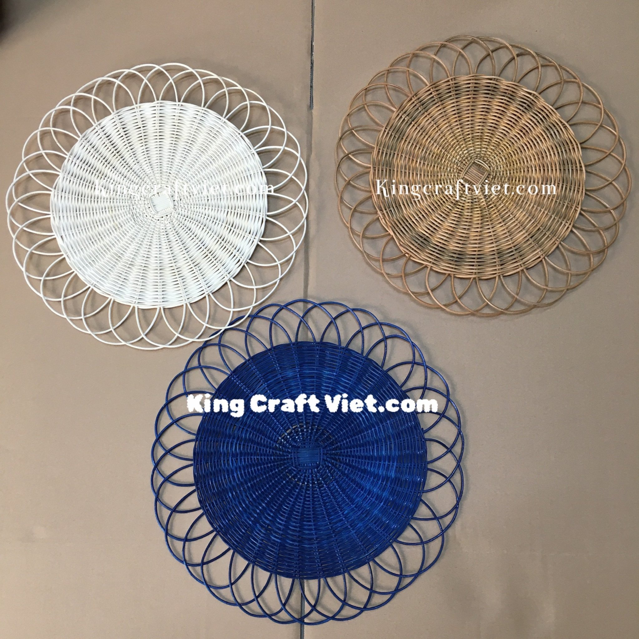 Natural Rustic Rattan Placemat Table Mats Pad Woven Vintage Charger Plates Round Seagrass Placemats for Wedding Table Decoration