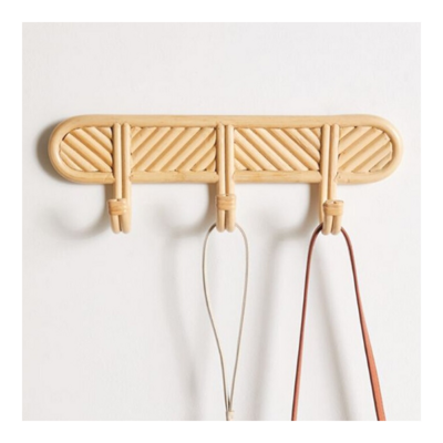 Coat Hanger Hooks Mini Rattan Coat Hanger Rattan Coat Hanger Rack Wall Hooks Vietnam Manufactures FBA Amazon