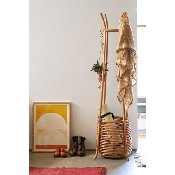 Clothes Hanging Eco-friendly Rattan Clothes Rack High Quality Standing Clothing Rack Made in Vietnam FBA Amazon