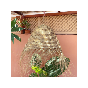 High Quality Outdoor Hanging Lights Handwoven Seagrass Lampshade Natural Light Cover for Home Hotel Decoration FBA Amazon