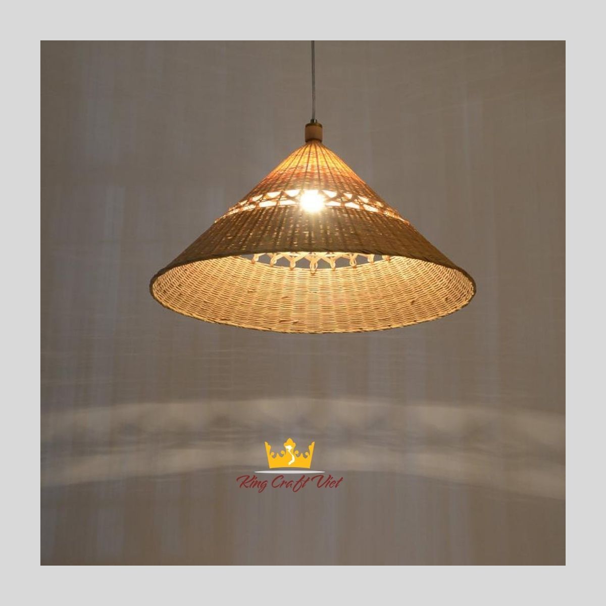 New Design Ceiling Lamp Handwoven Bamboo Rattan Lampshade Pendant Light Home Hotel Decoration Vietnamese Supplier