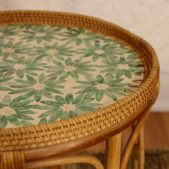 Wholesale Price Wicker Rattan Round Table Living room Hotel Villa Vintage Home Furniture Handmade From Vietnam