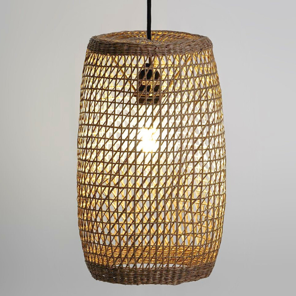 Unique Design Cylinder Seagrass Lampshade Ceiling Light Pendant Lamp Wall Light for Interior Decor Chandelier made from Vietnam