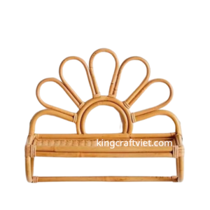 Cheap Price Meadow Flower Rattan Wall Shelf Eco Friendly Natural Bamboo Rattan Plant Shelves