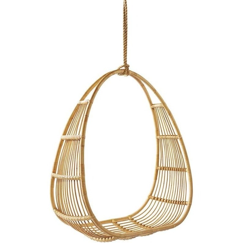 Vietnam Handmade Wicker Natural Rattan Hanging chair Cane Swing Home interior furniture Living Room chair Garden Patio swing