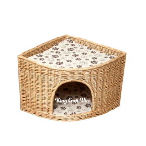 Two Level Wicker Rattan Basket Pet Houses Bed for Pet Cat Small Dog Comfortable Two-tier Cat Pet Bed Vietnam Handmade