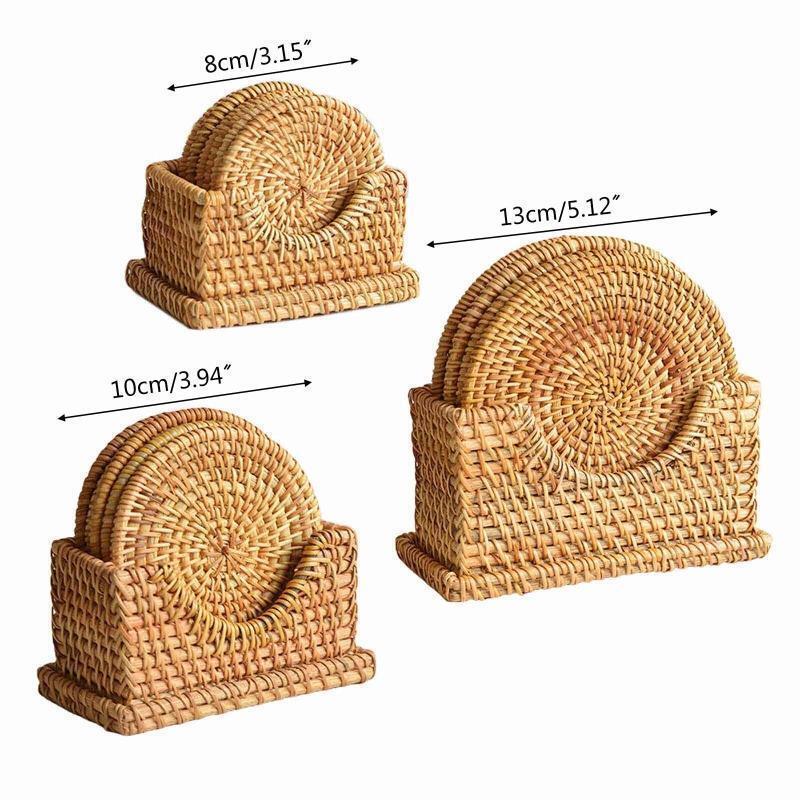 Wholesaler Round Rattan Placemat Rattan Charger Plate Table Dinner Decor Placemat Coaster Made in Vietnam ODM/OEM