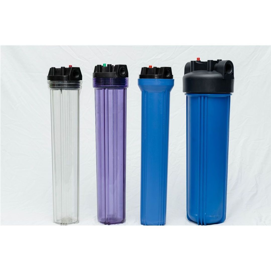 Certified Supply Plastic Big Blue Water Filter 20 Inch PP Filter Housing 3 Grades Multi Cartridge Transparent