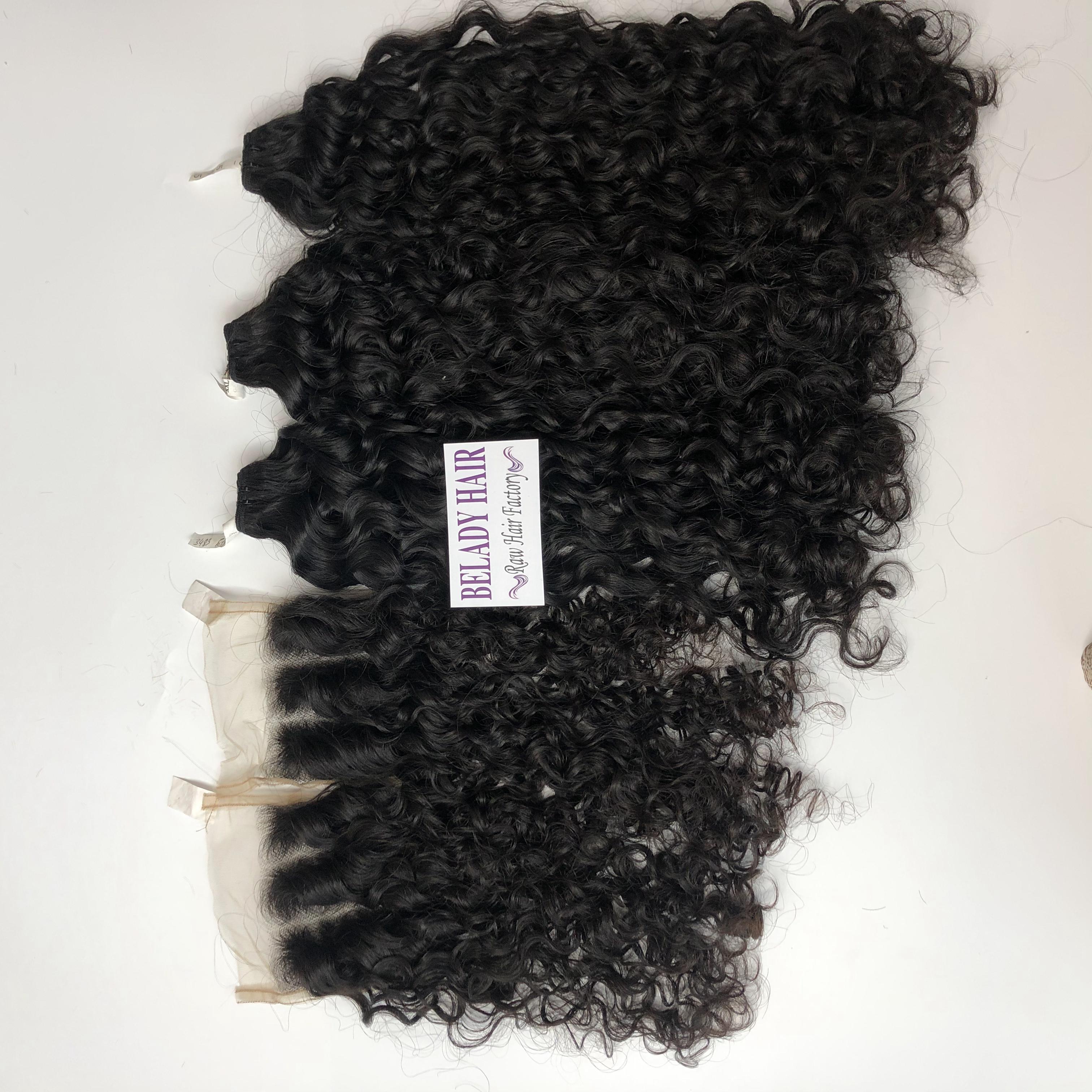 Cambodian human hair extension hair burmese curly , unprocessed raw remy Cambodian wavy hair extensions