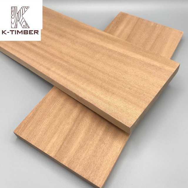 Sapele Pressure Lumber Africa Construction Materials Wooden Hardwood Flooring Walnut Wood Slat Wall Panel Planks Broad K-Timber