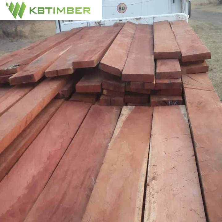 KBTIMBER African Wood Mussivi Kiaat wholesale Natural wood logs timber raw materials Construction Building Flooring TB062