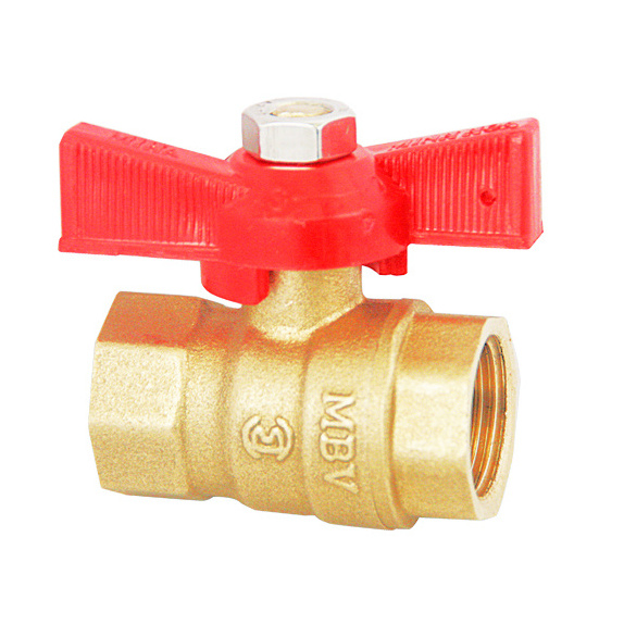 Good Market brass ball valve double female butterfly handle brass ball valve 1 inch