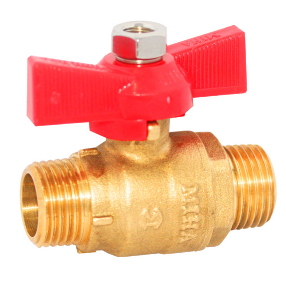 Good Market brass ball valve double female butterfly handle brass ball valve 1 inch