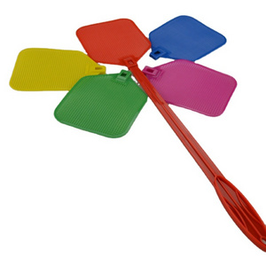 Fly Catcher Plastic Swatter Long Handle Kitchen Reusable Light weight easy to use Colorful Eco-friendly Non-toxic Cheap Plastic