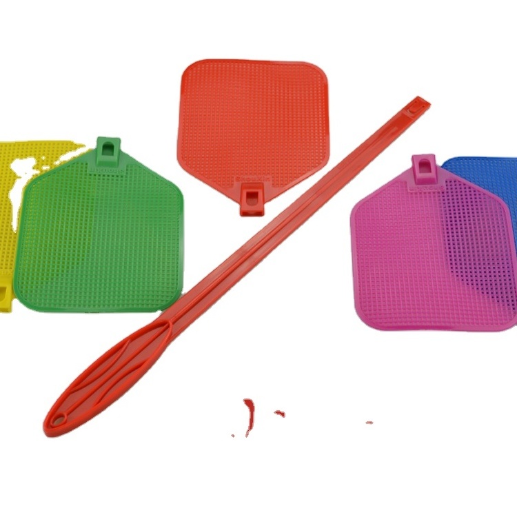 plastic fly catcher swatter Reusable Light weight very easy use Colorful Eco-friend Non-toxic Cheap long handle kitchen control