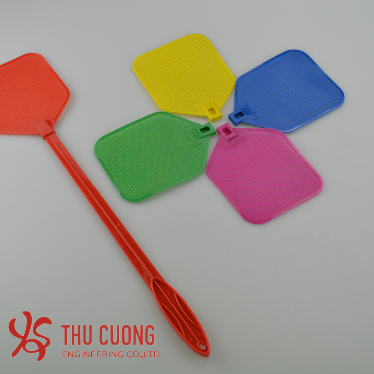 plastic fly catcher swatter Reusable Light weight very easy use Colorful Eco-friend Non-toxic Cheap long handle kitchen control