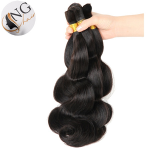 Original Vietnamese Virgin Hair Body Wave Bulk Hair Extensions All Color No Genius Weft 100% Human Hair For Women