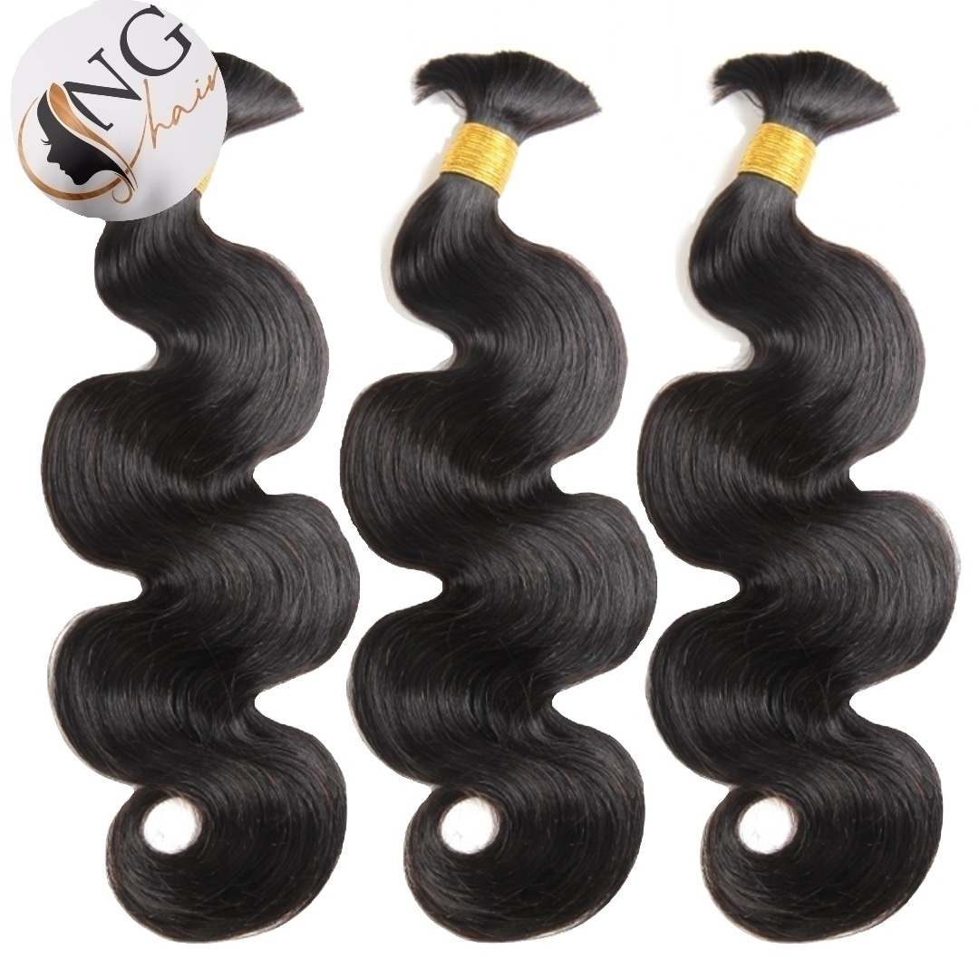 Original Vietnamese Virgin Hair Body Wave Bulk Hair Extensions All Color No Genius Weft 100% Human Hair For Women