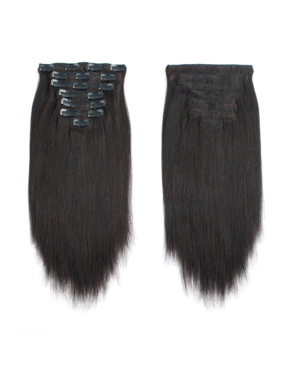 100% Vietnamese Hair Straight Clip-In Hair Extensions With Virgin Human Hair Customized Colo No Genius Weft