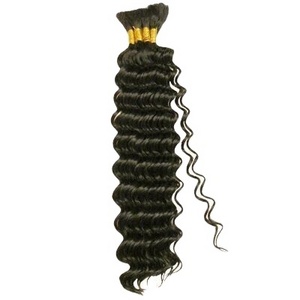 Bulk Deep Wave Hair Extensions 100% Vietnamese Human Hair Available in 8-32 Inches No Genius Weft Virgin Hair