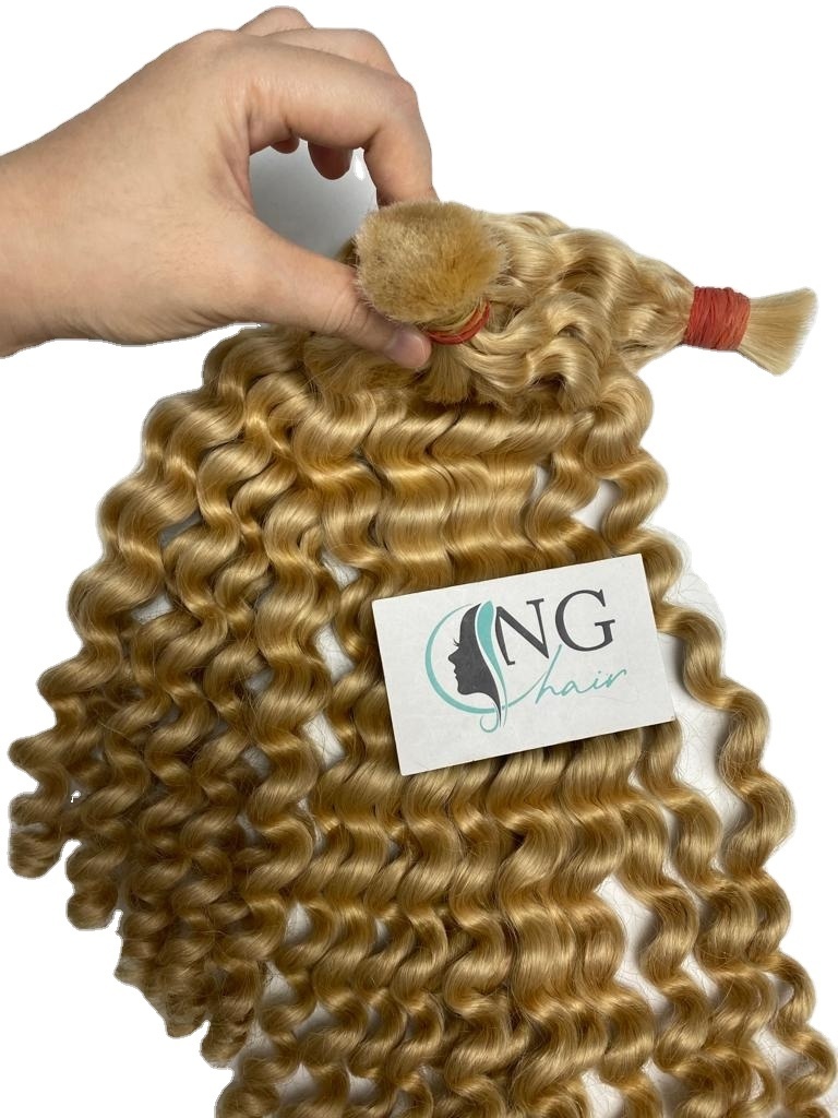 High Quality From Viet Nam Deep Curly Bulk Hair Extensions No Genius Weft All Color From Viet Nam Virgin Human Hair