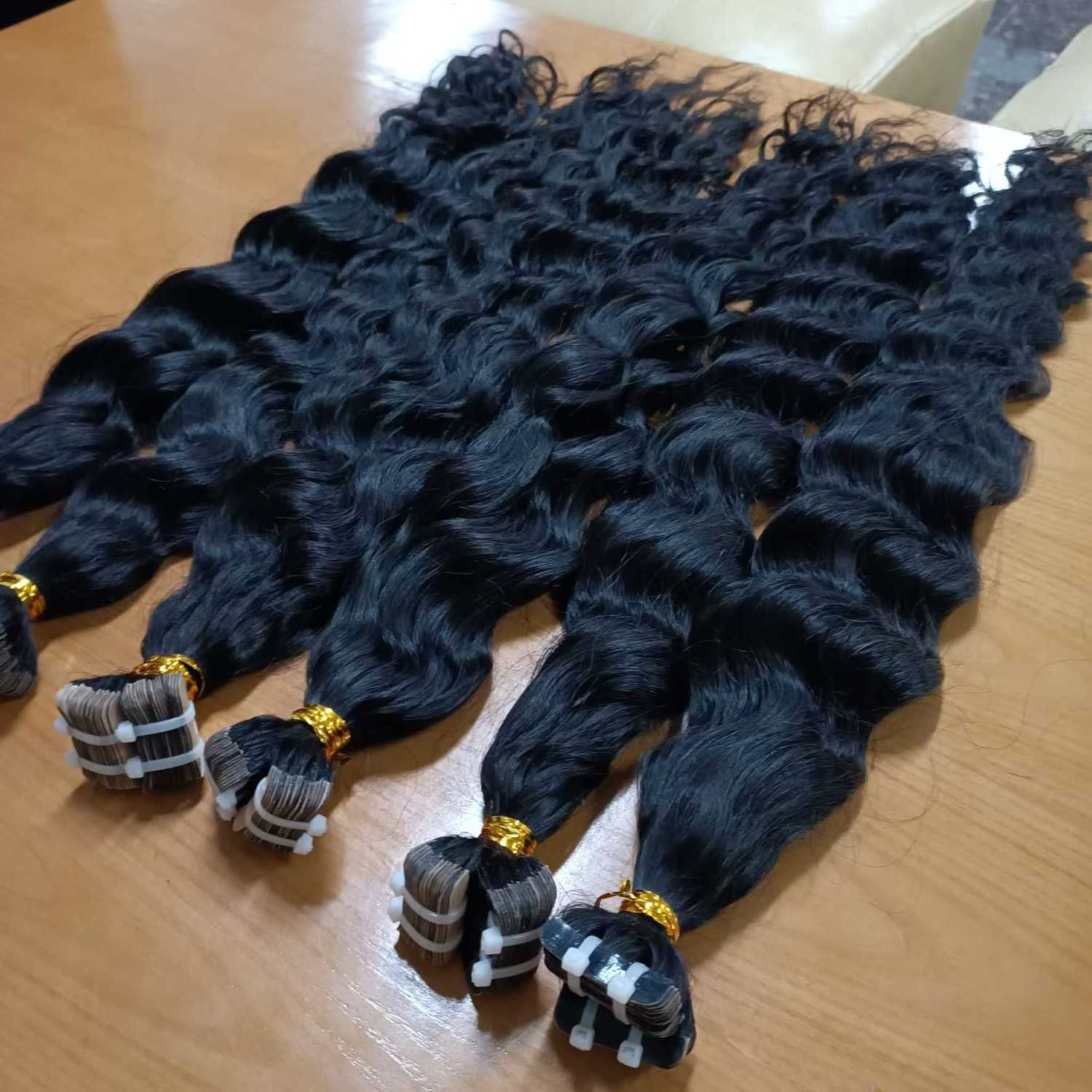 Natural Wave Tape Unprocessed 100% Human Hair Bundles Wholesale Raw Natural Hair made in Vietnam