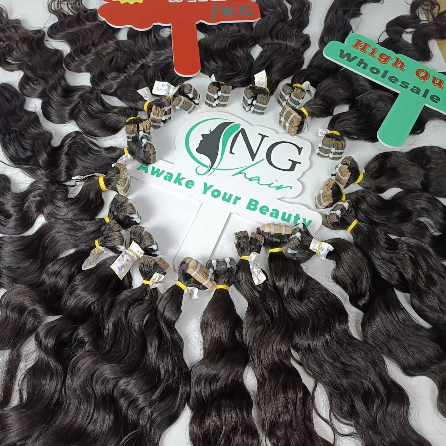 Natural Wave Tape Unprocessed 100% Human Hair Bundles Wholesale Raw Natural Hair made in Vietnam