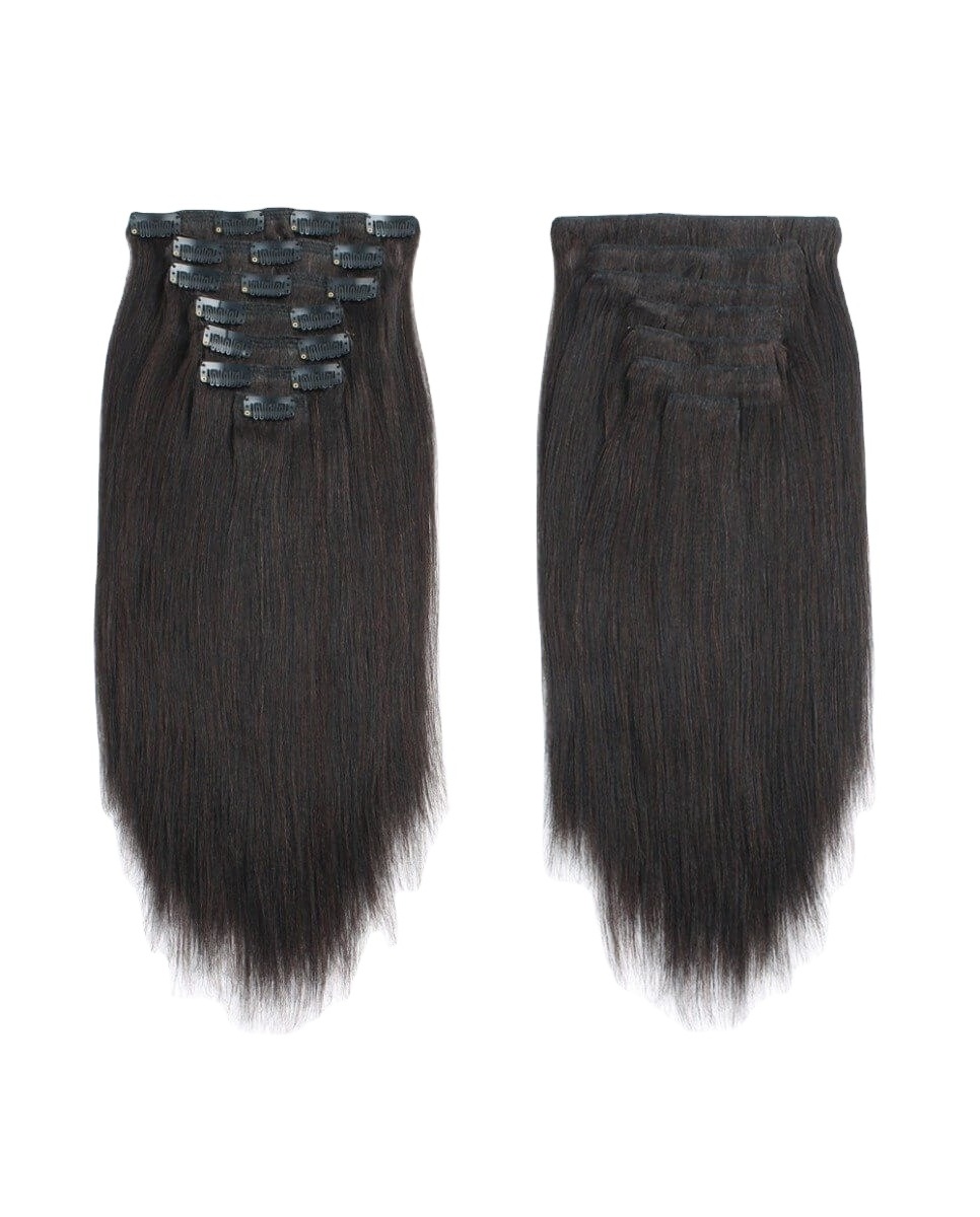 100% Vietnamese Hair Straight Clip-In Hair Extensions With Virgin Human Hair Customized Colo No Genius Weft