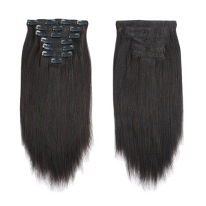 100% Vietnamese Hair Straight Clip-In Hair Extensions With Virgin Human Hair Customized Colo No Genius Weft