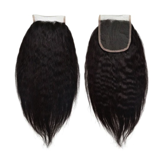 100% Vietnamese Human Hair Extensions Straight Kinky Straight Style with HD Transparent Lace Closure No Genius Weft