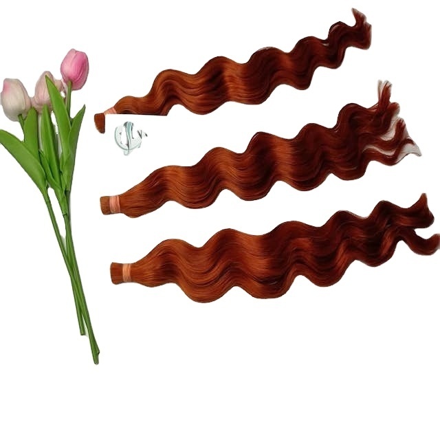 Wholesale Natural Wave Bulk Hair Extensions Customized Color No Genius Weft From Vietnamese Virgin Hair