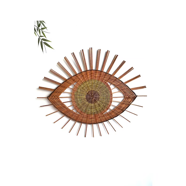 Impressive 2023 Style Natural Weaving Christmars All seeing eye wall decor wall art for Home Made in Vietnam