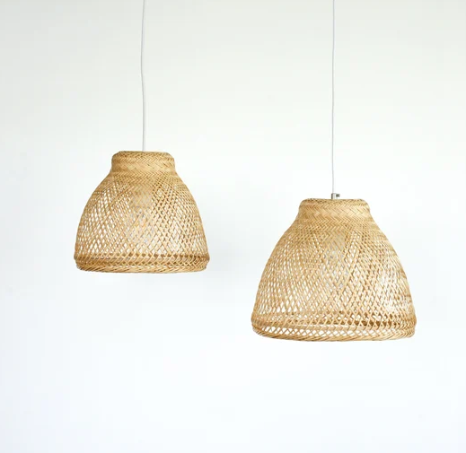 New Design natural material Hanging Bamboo Hanging Light Fixture woven by hands  Perfect Modern Table Decor vintage style