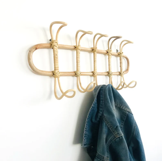 Impressive Hot Fashion Natural Handmade Rattan Wall 5 bedroom hangers Used in The Kitchen Made in Vietnam