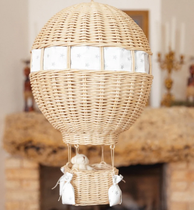 Best Selling products Rattan Hot air balloon nursery mobile Decorations for Bedroom Made in Vietnam