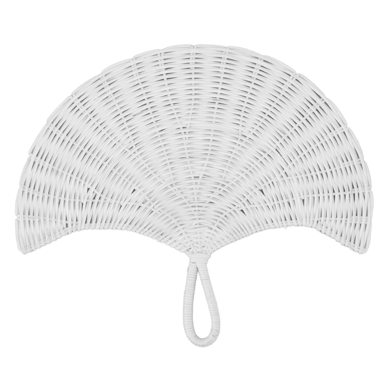 Vietnam Handmade Wholesale Rattan Weaving White Fan Vietnamese style Decorations for Bedroom From Natural Material