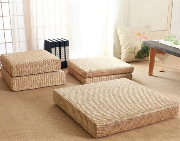 Hot deals Impressive New Accessories Natural woven Footstool Cushion Floor Pillow Made in Vietnam