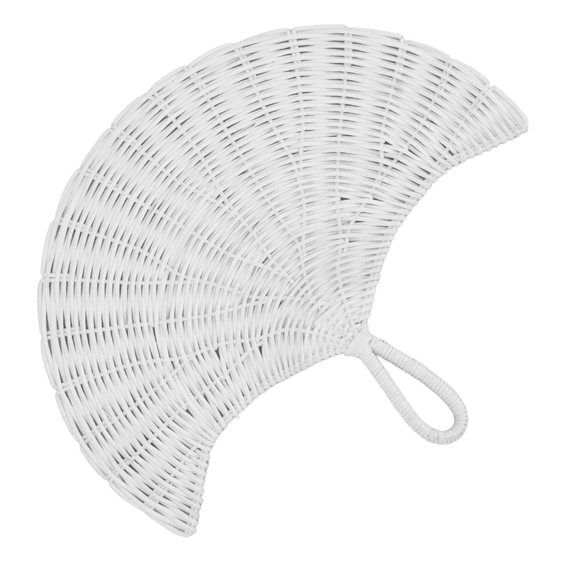 Vietnam Handmade Wholesale Rattan Weaving White Fan Vietnamese style Decorations for Bedroom From Natural Material