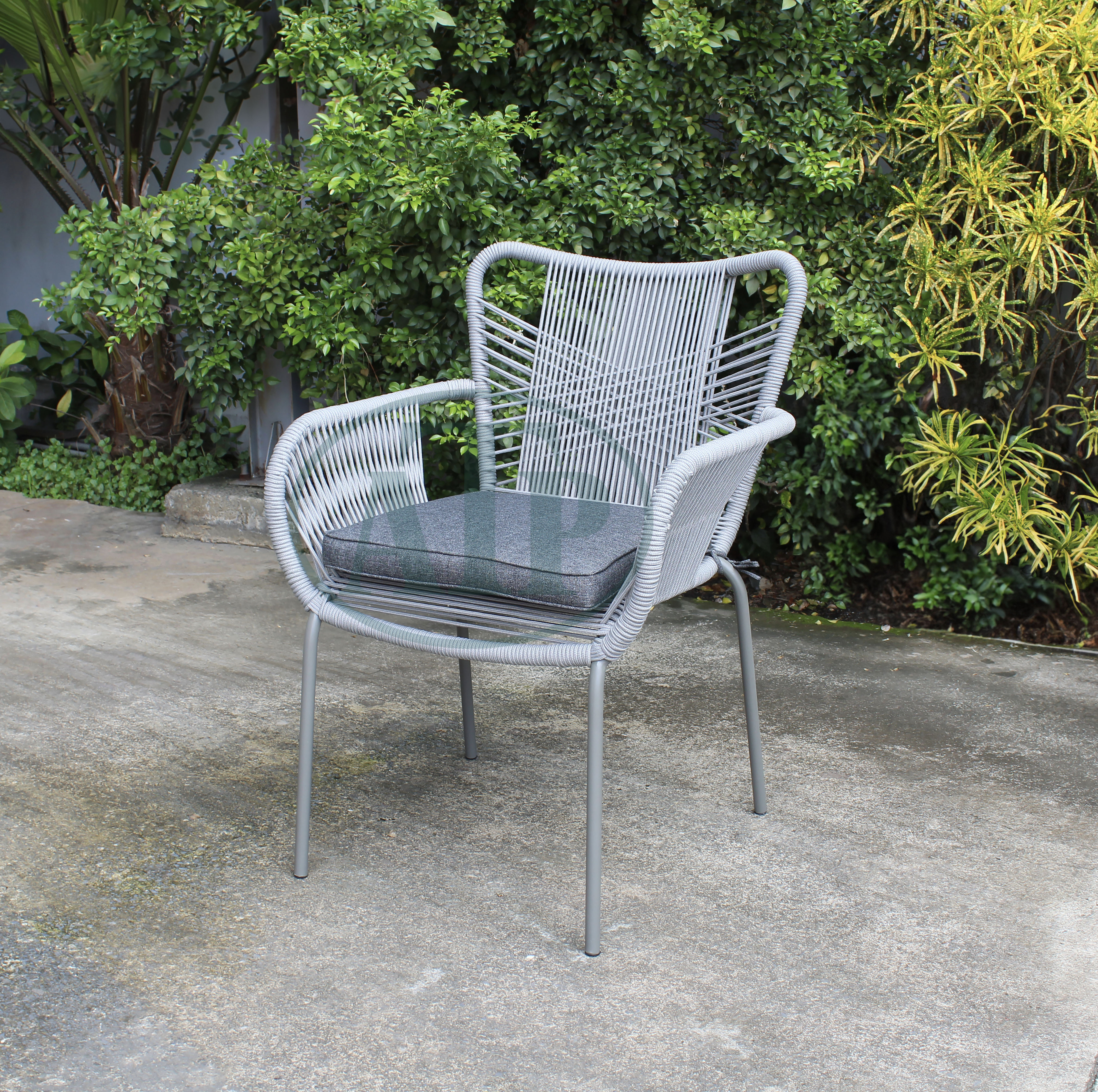 Steel with dining chairs with rope furniture Outdoor Modern Design made by Vietnam manufacture