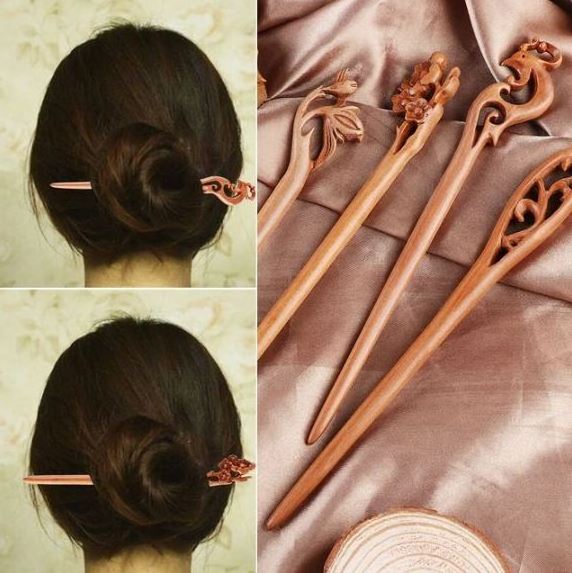 Variety sizes boxes bulk hairpins wooden glue hair sticks gold brass hair chopsticks with affordable price hair accessories