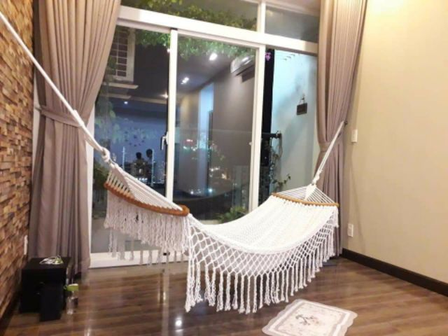 Hammocks Woven High-Quality Cotton For Resorts/ Cotton Rope Hammock Net For Relaxing and Reading