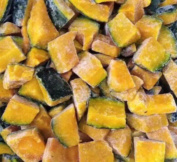 IQF Frozen Frozen Pumpkin Cut Chunk Diced Block Cube with Skinless or peel Unsweetened Healthy Natural