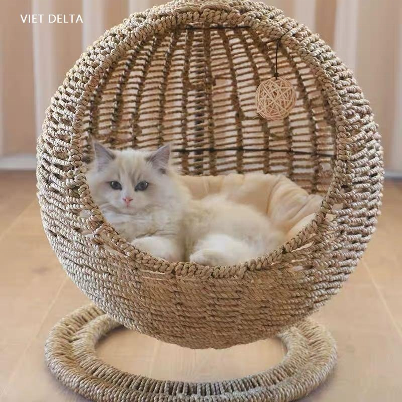 Hot Selling 2023 - Eco-friendly Rattan Pet Bed with cheap price I Beautiful home for your pet